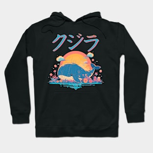 Retro Whale - Japanese Kujira Hoodie